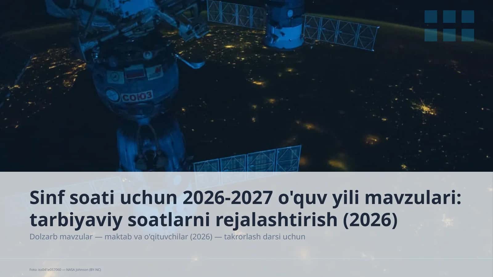 Sinf soati uchun 2026-2027 o'quv yili mavzulari: tarbiyaviy soatlarni rejalashtirish (2026) 1