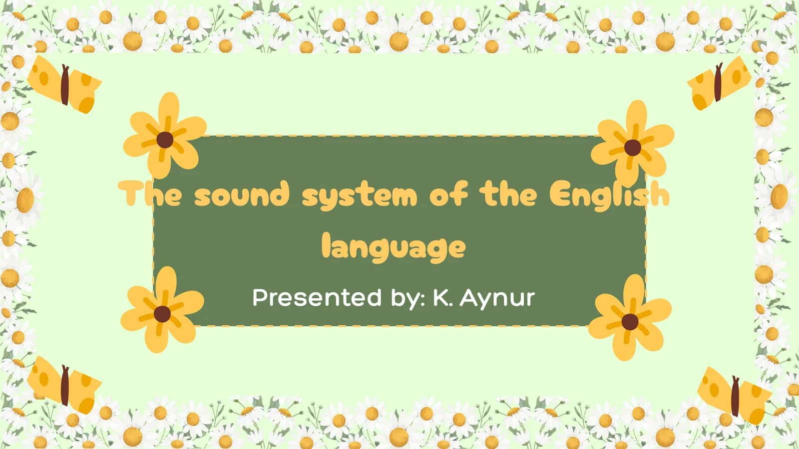 The sound system of the English language 1