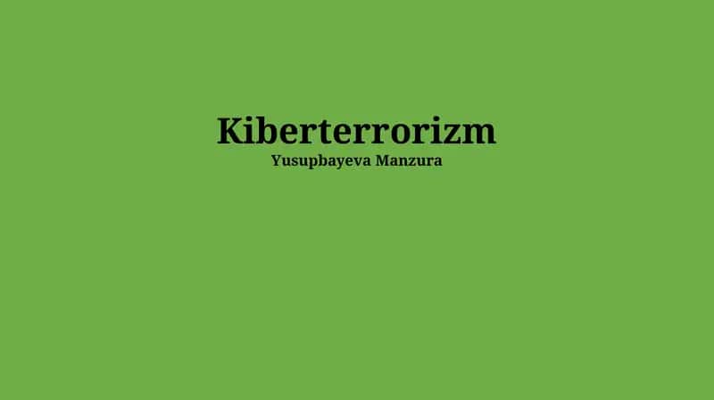Kiberterrorizm 1