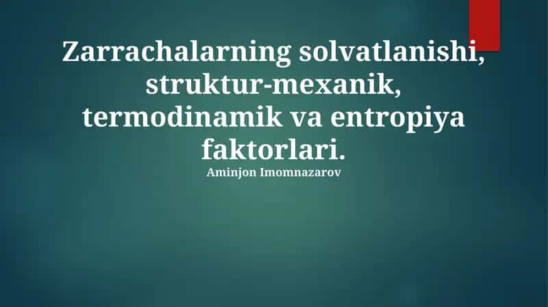 Organik erituvchilarda 1