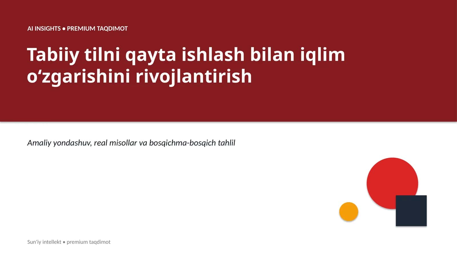 AI INSIGHTS • PREMIUM TAQDIMOT 1