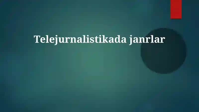 Telejurnalistikadajanrlar
