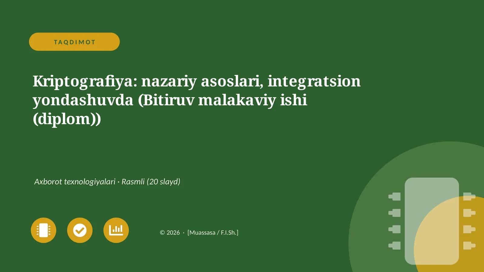 Kriptografiya: nazariy asoslari, integratsion yondashuvda 1