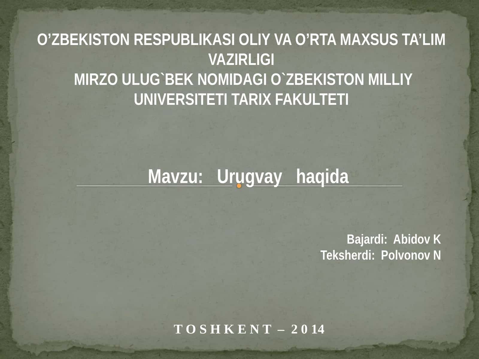 Urugvay haqida 1