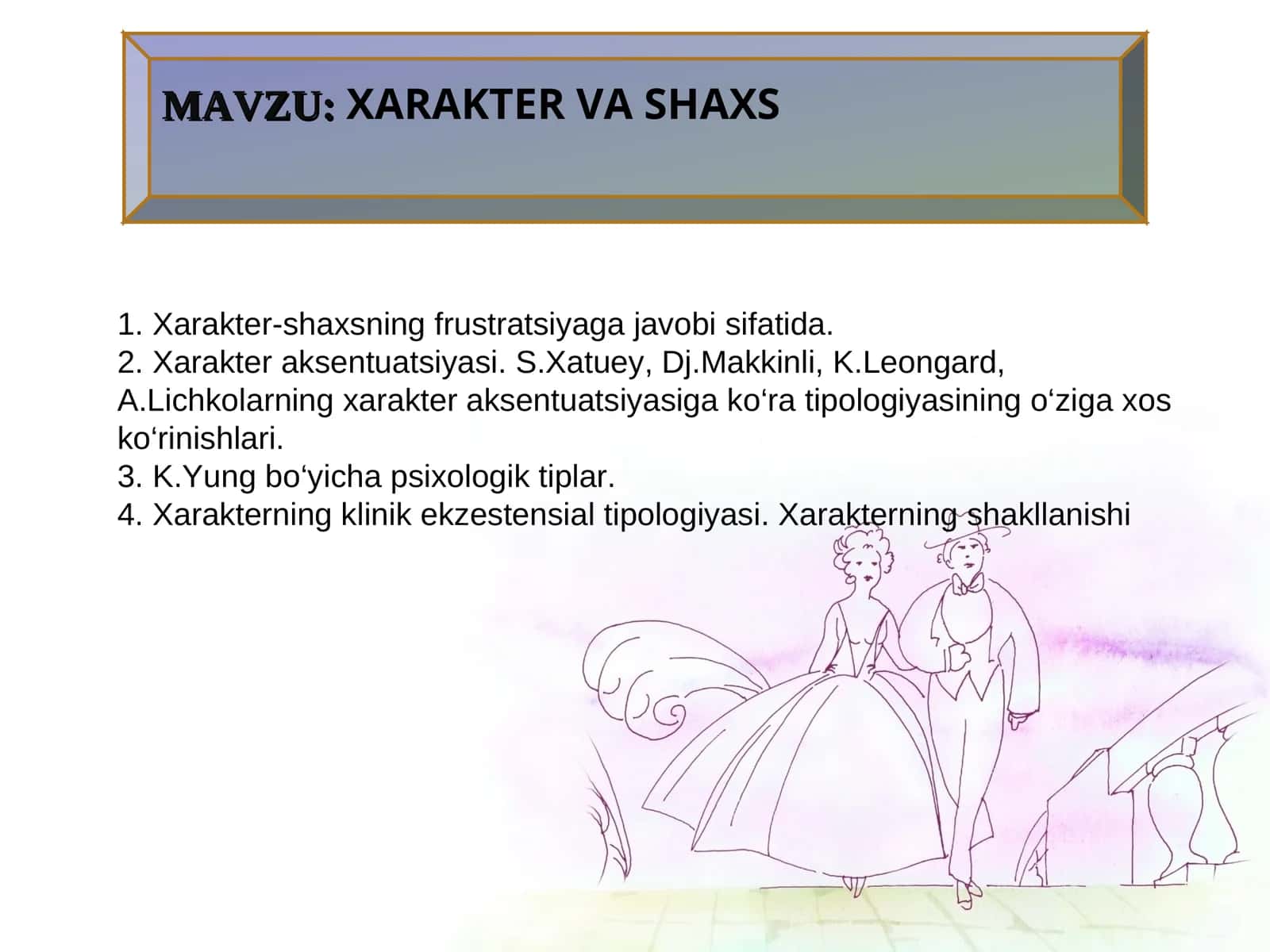 XARAKTER VA SHAXS 1