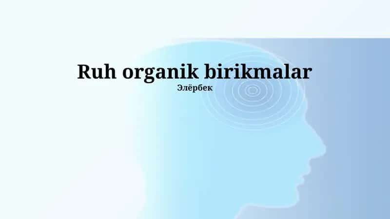Ruh organik birikmalar 1