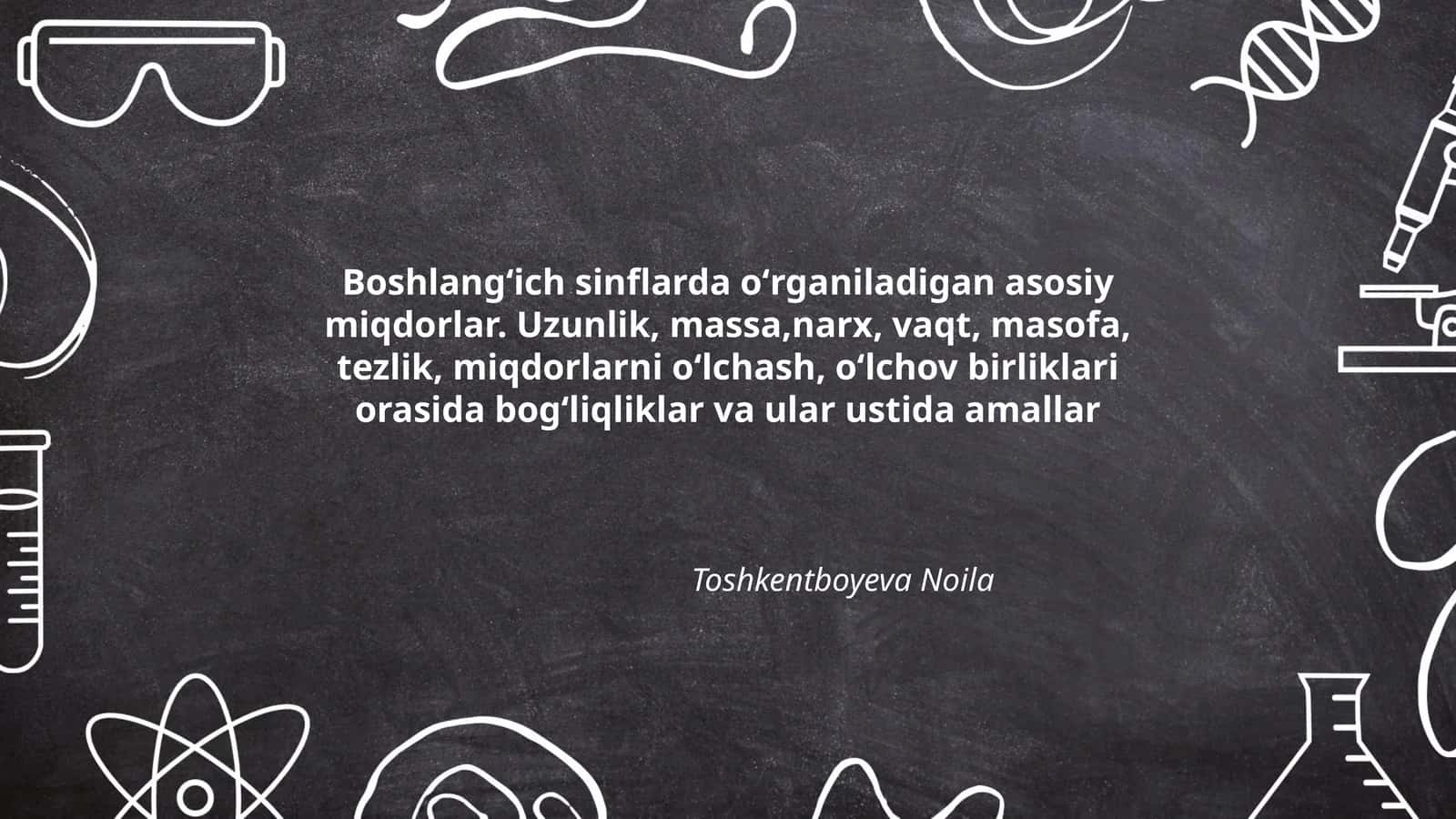 Asosiy miqdorlar 1