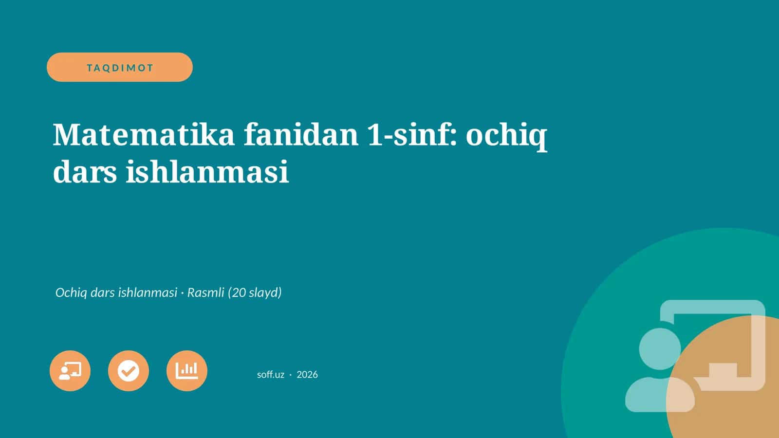 Matematika fanidan 1-sinf: ochiq dars ishlanmasi 1