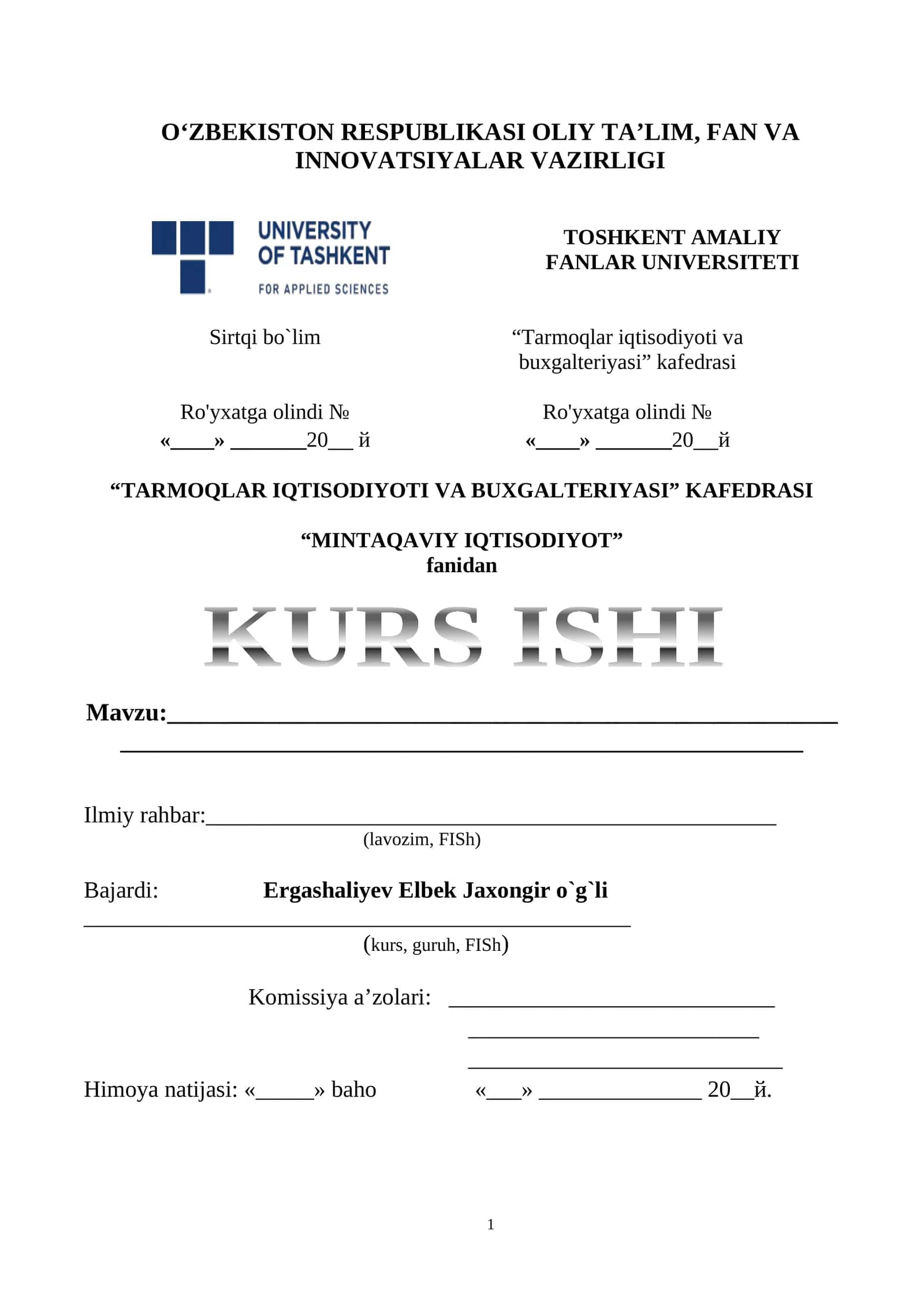 Toshkent Amaliy Fanlar Universiteti 1