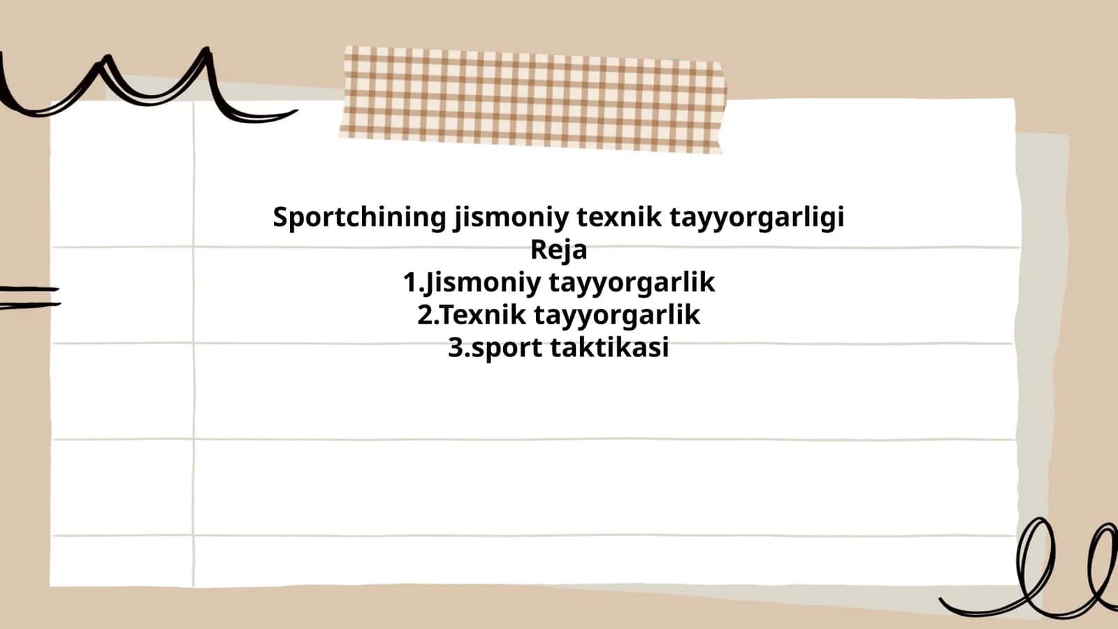 Sportchining jismoniy texnik tayyorgarligi 1