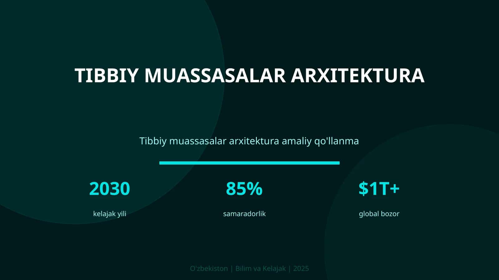 Tibbiy muassasalar arxitektura 1
