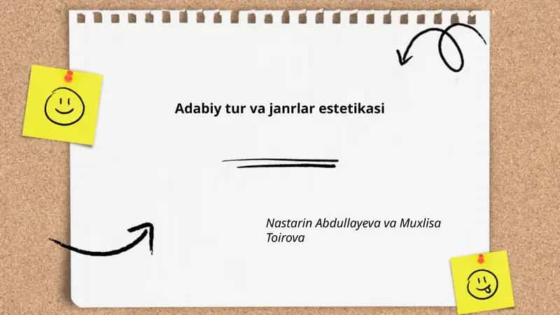 Adabiy tur va janrlar estetikasi 1
