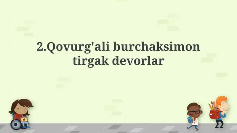 Qovurg'ali Burchak Tayanch Devorlarining Qurilishi 1