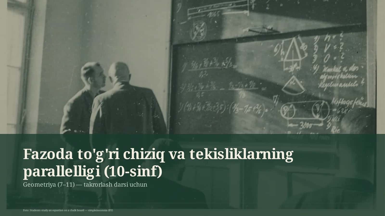 Geometriya (7–11) — takrorlash darsi uchun 1
