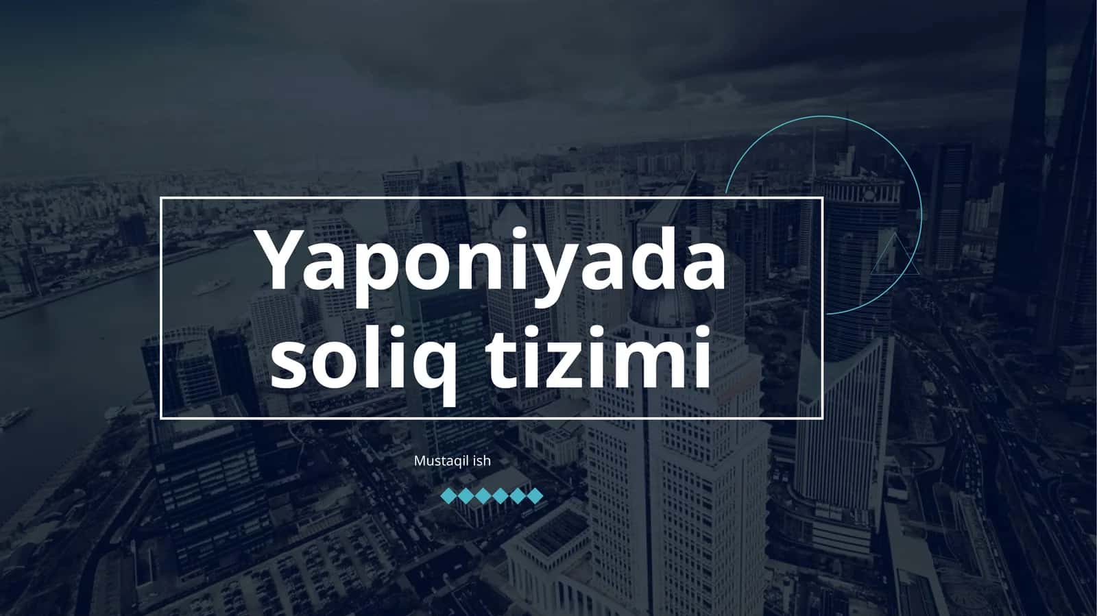 Yaponiyada soliq tizimi 1
