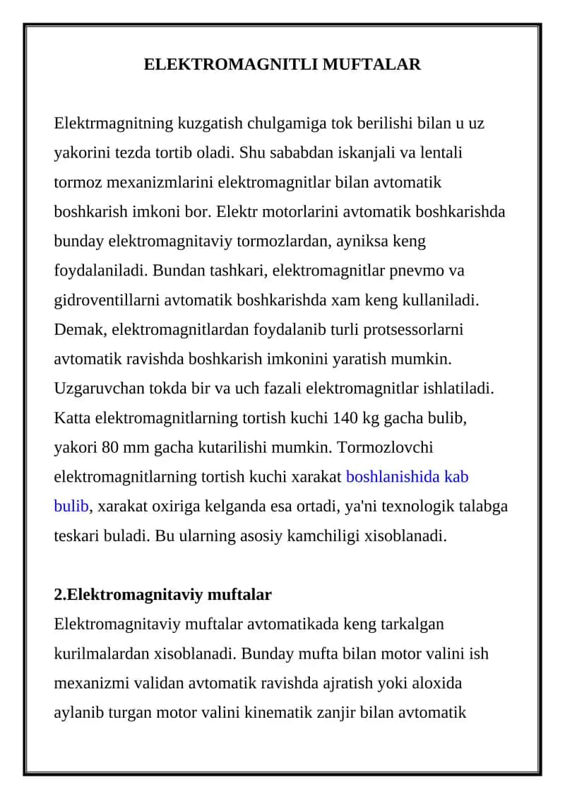 Elektromagnitli muftalar 1