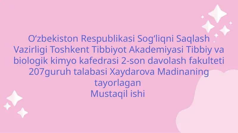 Semizlik va Biokimyoviy Jarayonlar 1