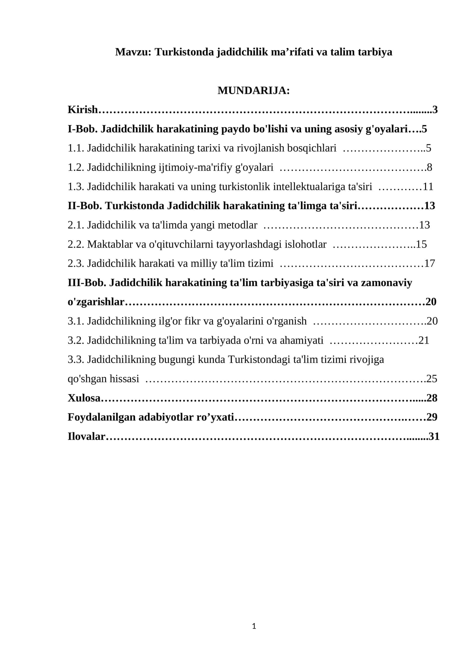 Turkistonda jadidchilik ma’rifati va talim tarbiya 1