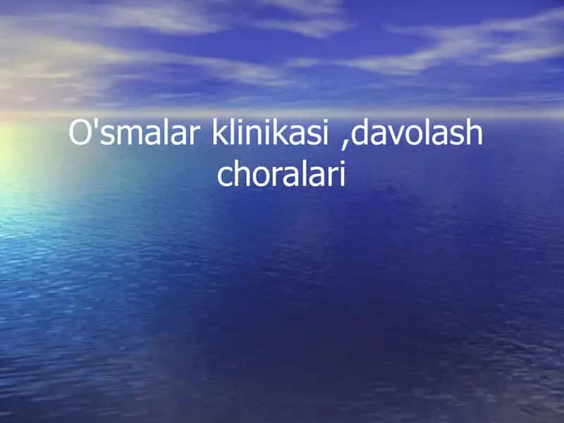 O'smalarklinikasi 1