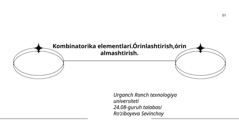 Kombinatorika elementlari.Órinlashtirish,órin almashtirish. 1
