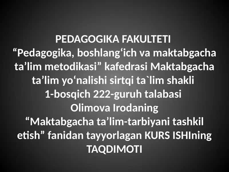 MTTga bolaning moslashuvida tarbiyachining kasbiy kompetensiyalari. 1