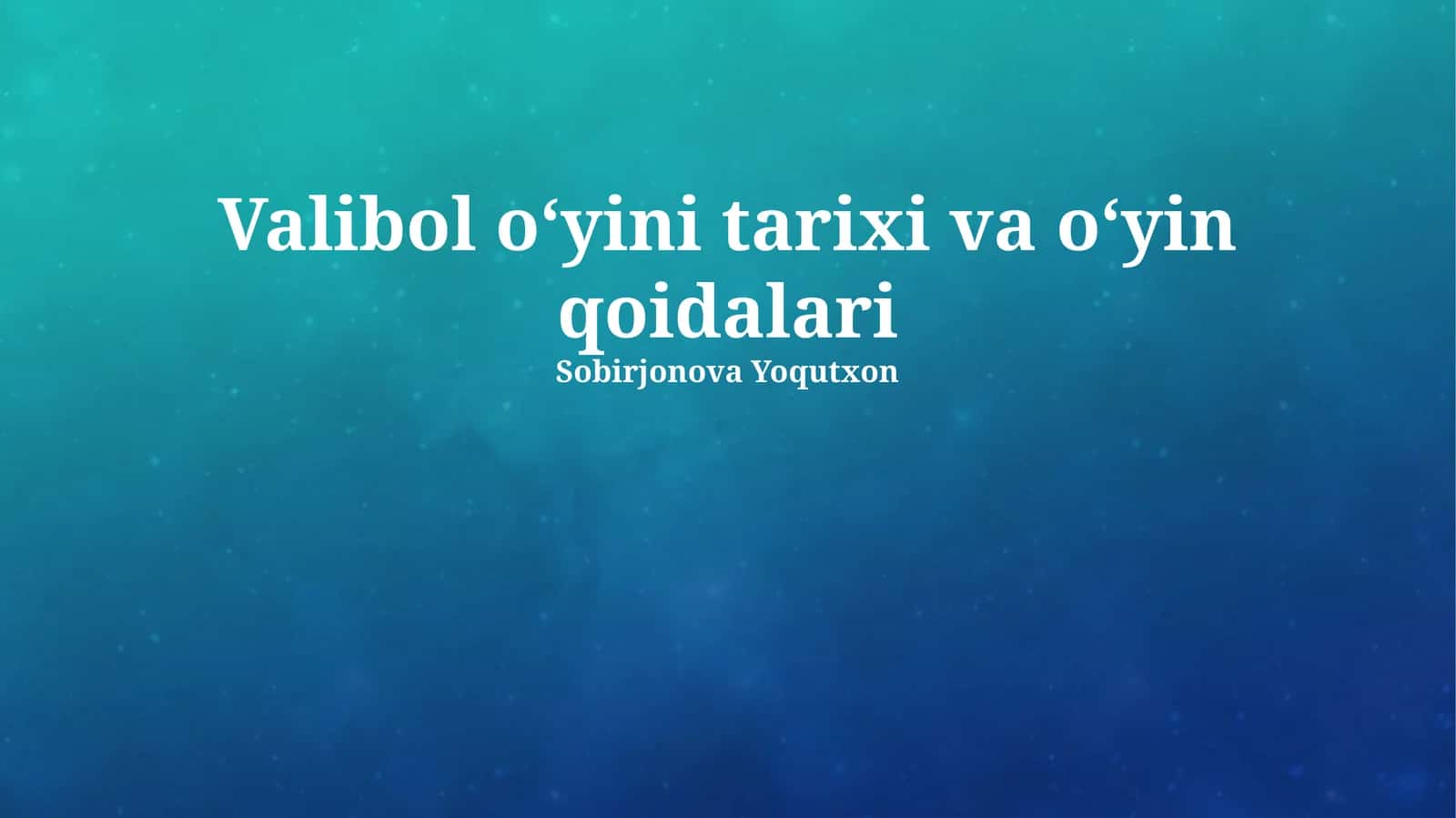 Vo'leyballning Olimpiada o'yinlariga qo'shilishi 1