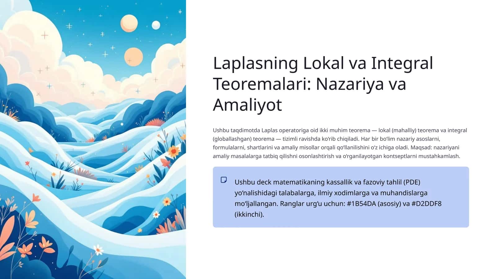 Laplasning Lokal va Integral Teoremalari: Nazariya va Amaliyot 1