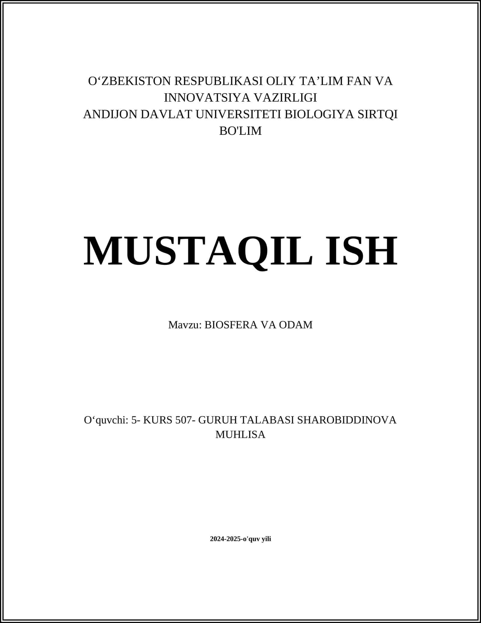 BIOSFERA VA ODAM 1