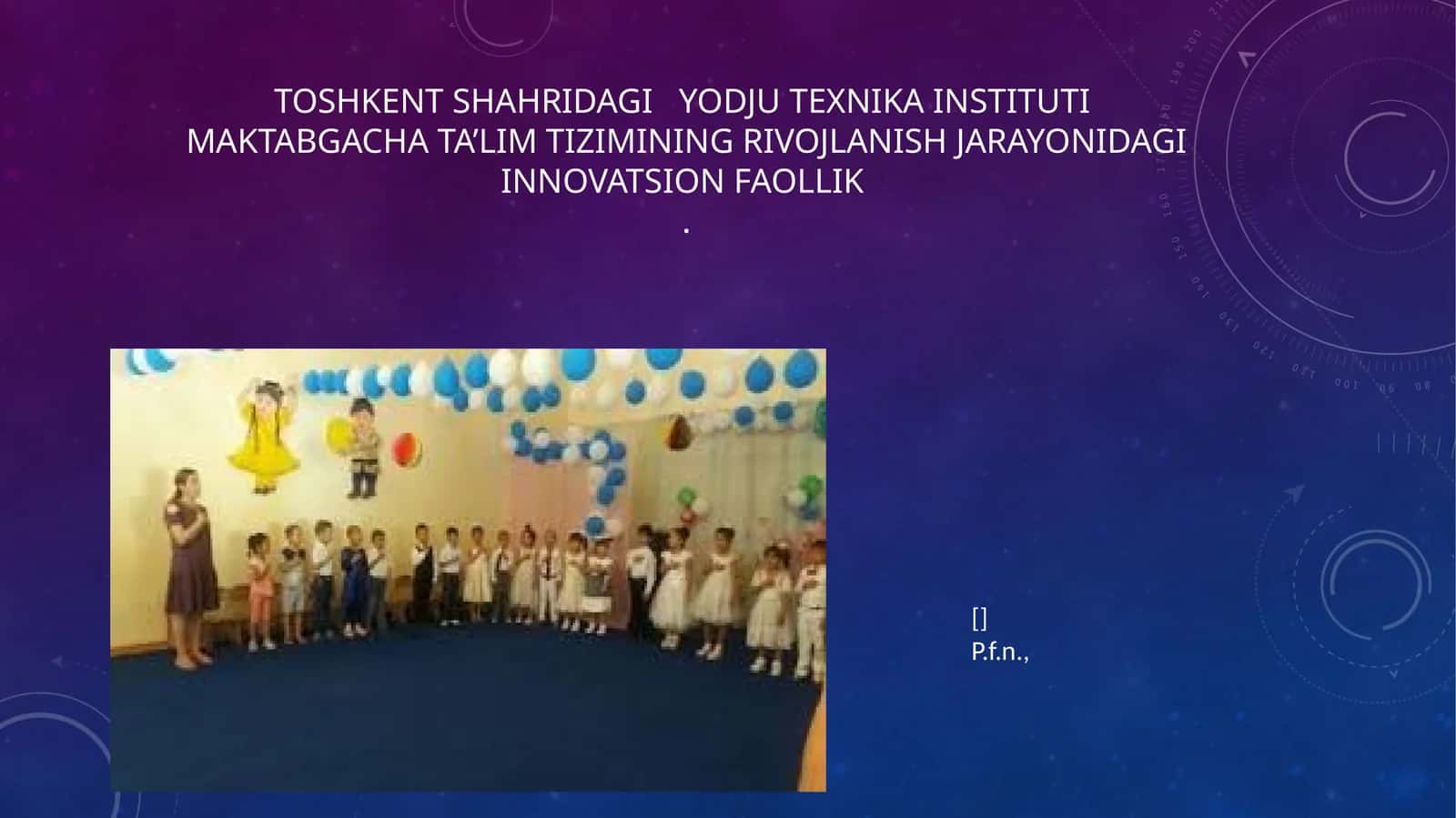 Maktabgacha ta'lim tizimining innovatsion faollik 1