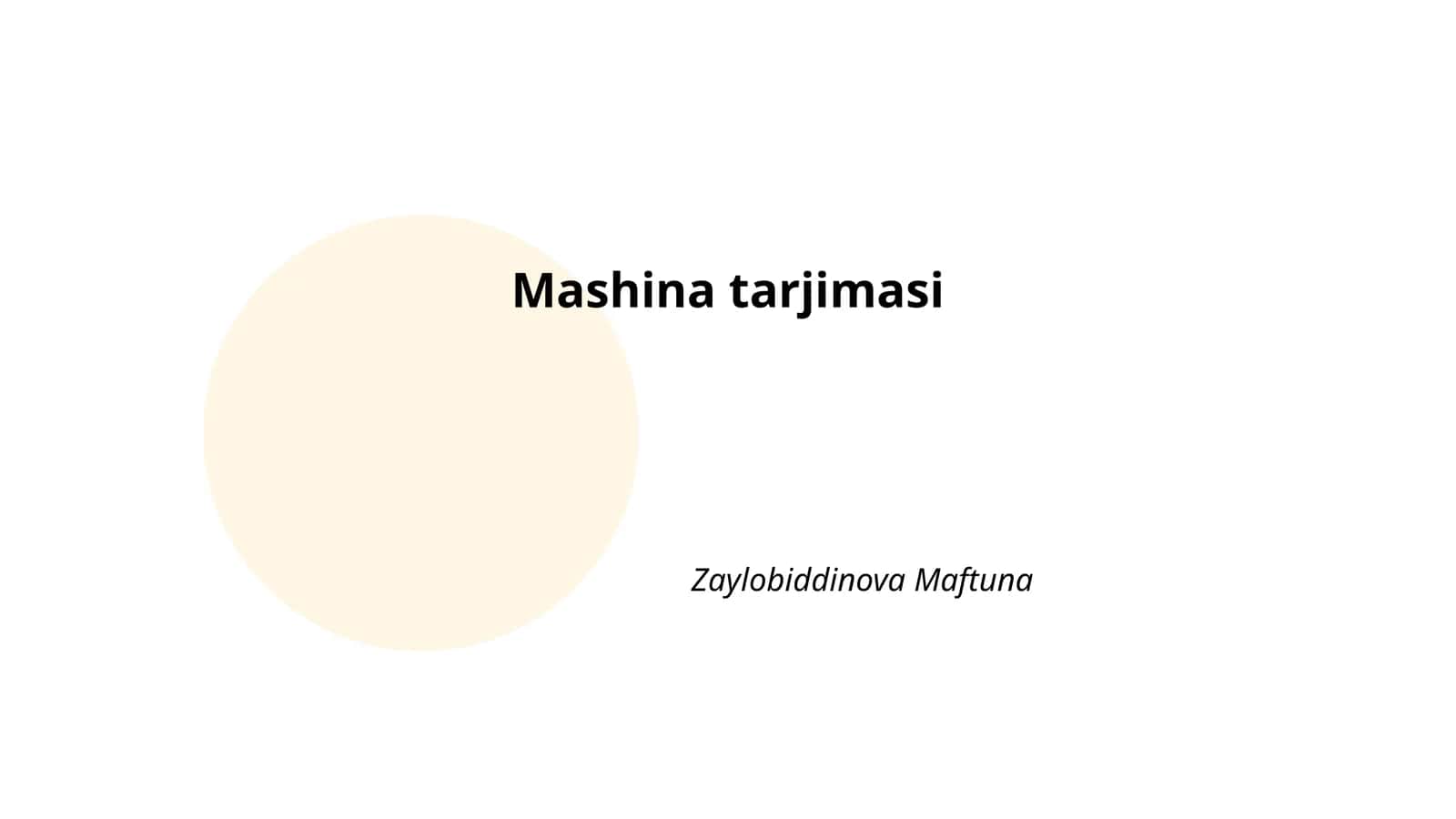 Mashina tarjimasi 1