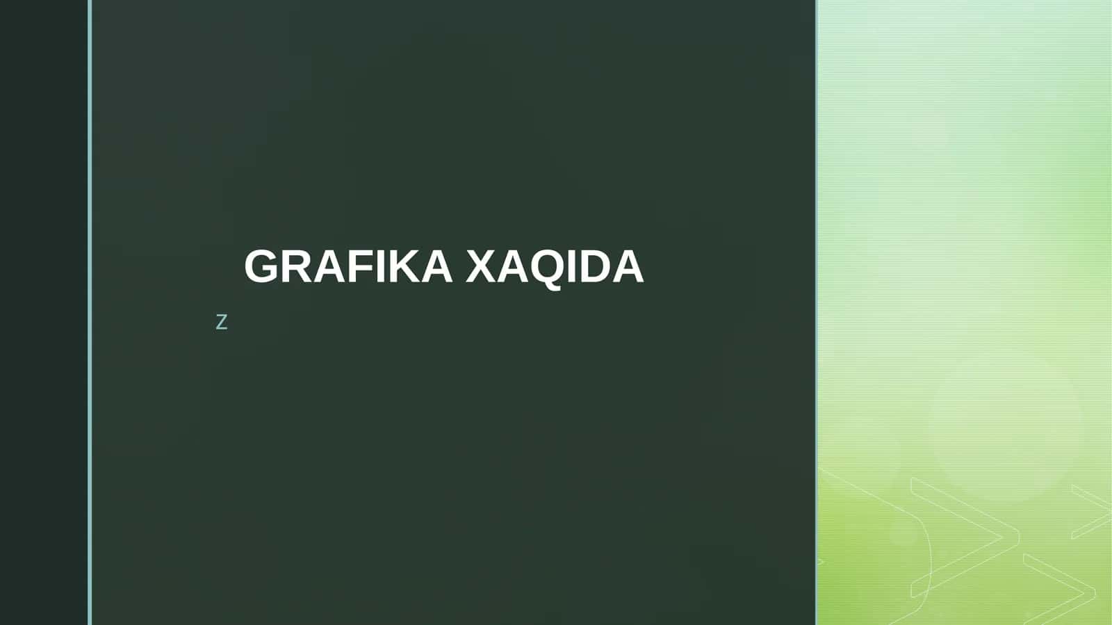 GRAFIKA XAQIDA 1