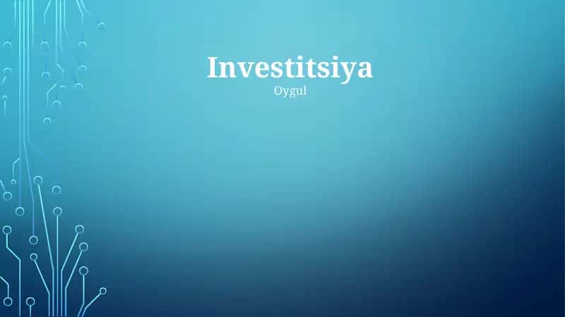 Investitsiya 1