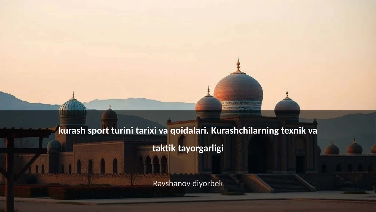Kurash Sporti Tarixi va Qoidalari 1