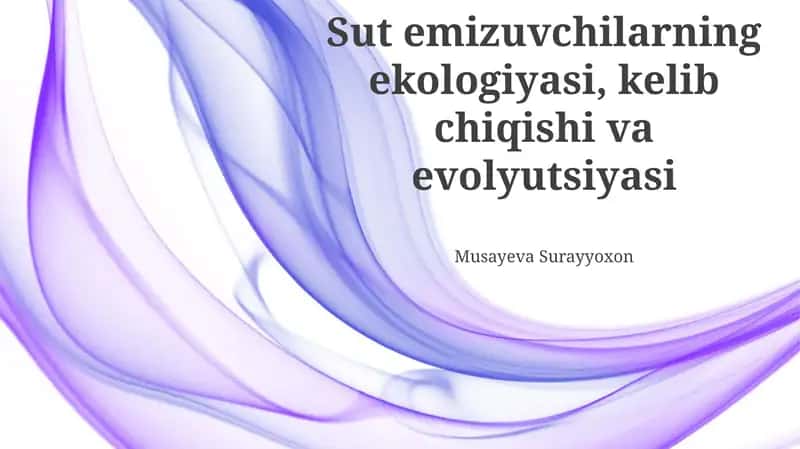 Platsentali sutemizuvchilarning kelib chiqishi va evolyutsiyasi 1