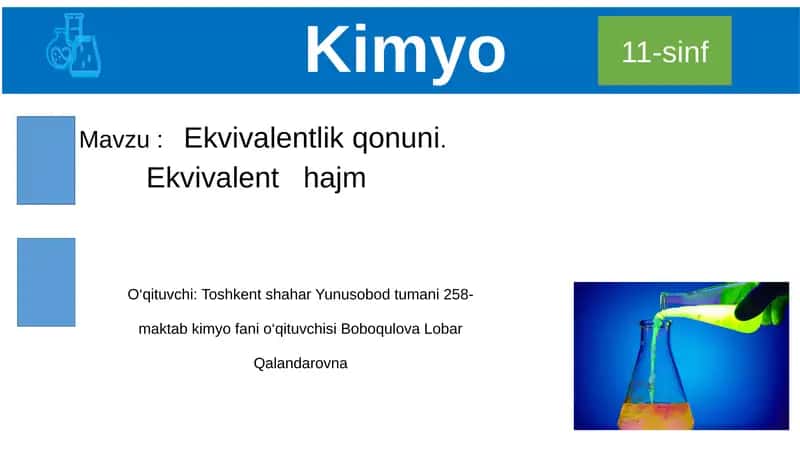 Ekvivalentlikqonuni 1