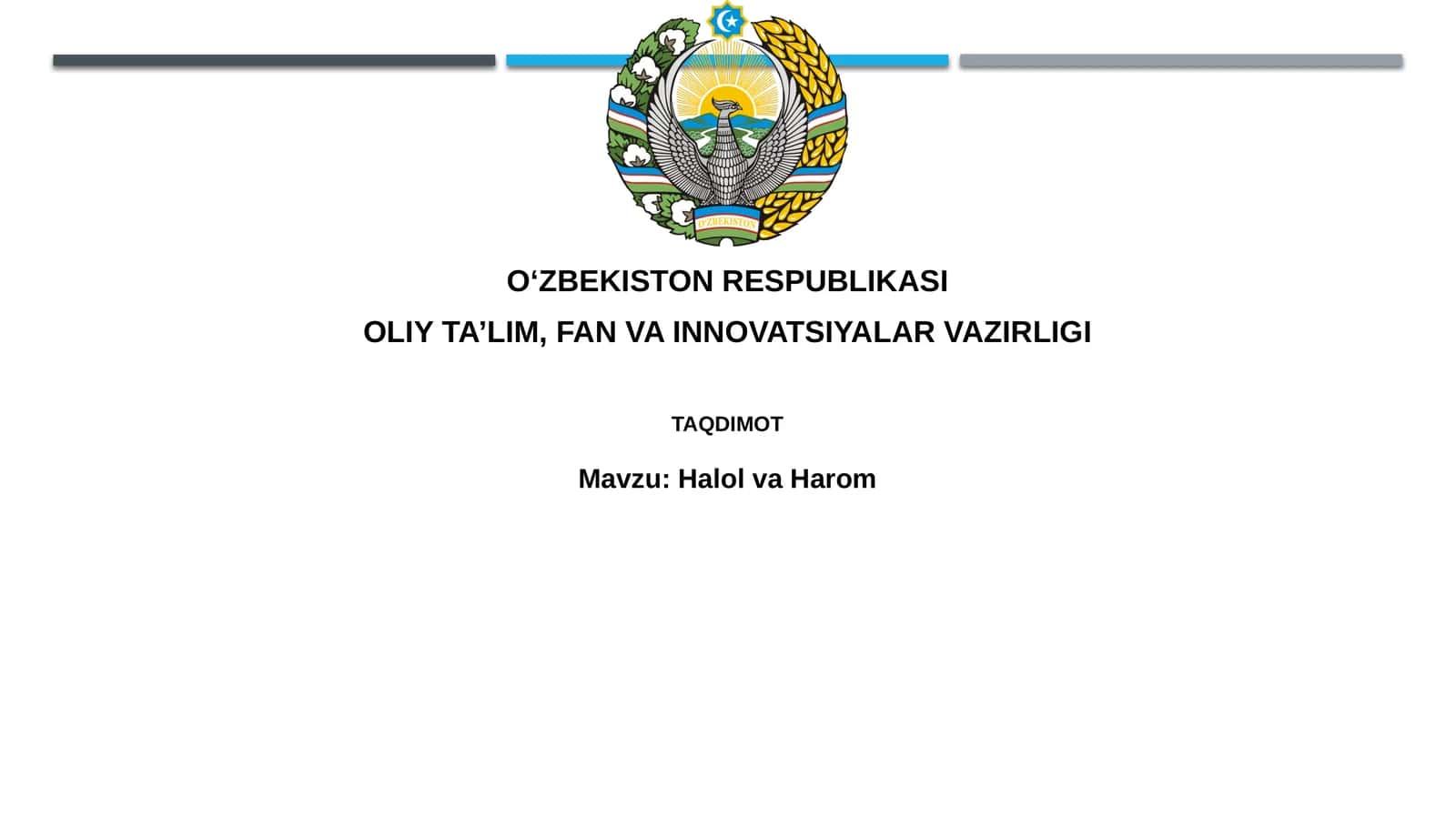 Halol va Harom 1