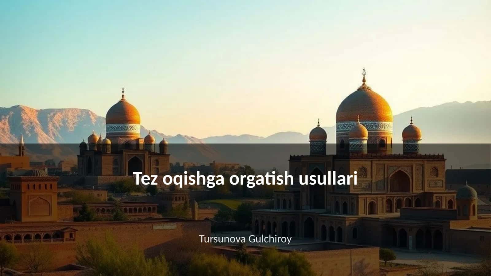 Tez oqishga orgatish usullari 1