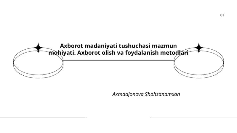 Axborot madaniyati tushuchasi 1