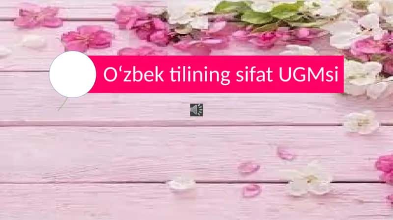 Sifat  so'z turkumi 1