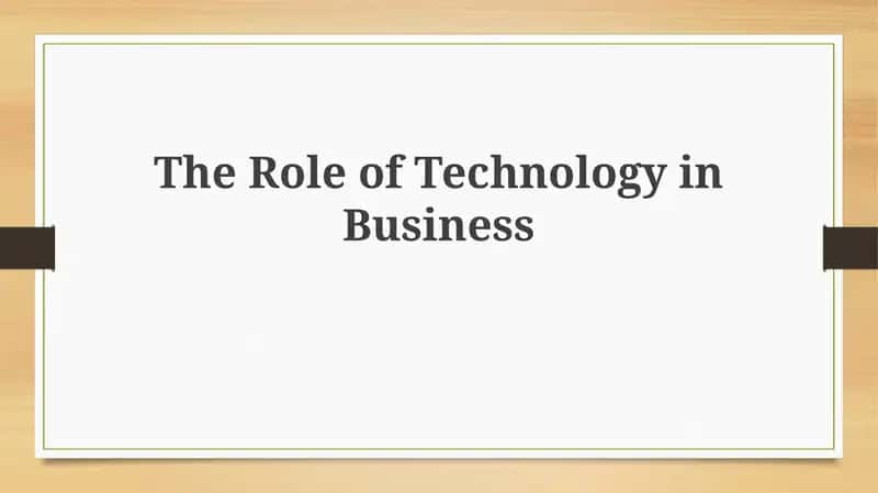 The Evolution of Technology in Business 1