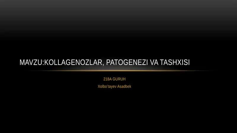 Kollagenozlar 1