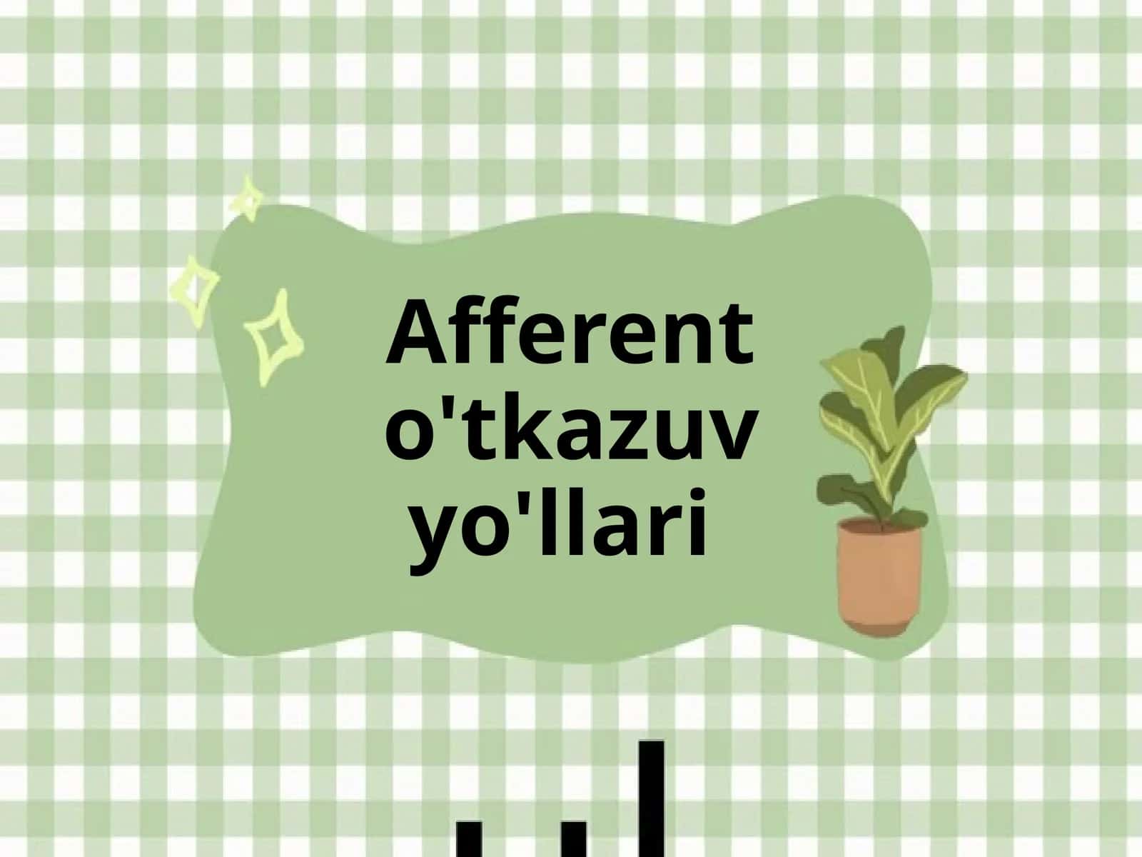 Afferento'tkazuv yo'llari 1