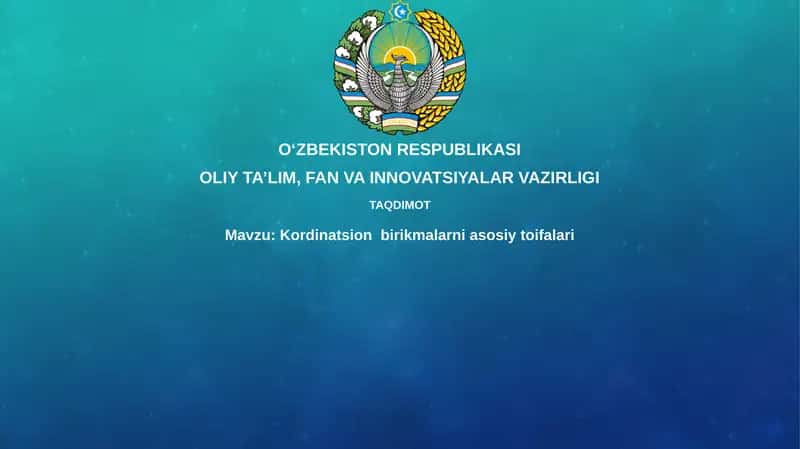 Koordinatsion birikmalar 1