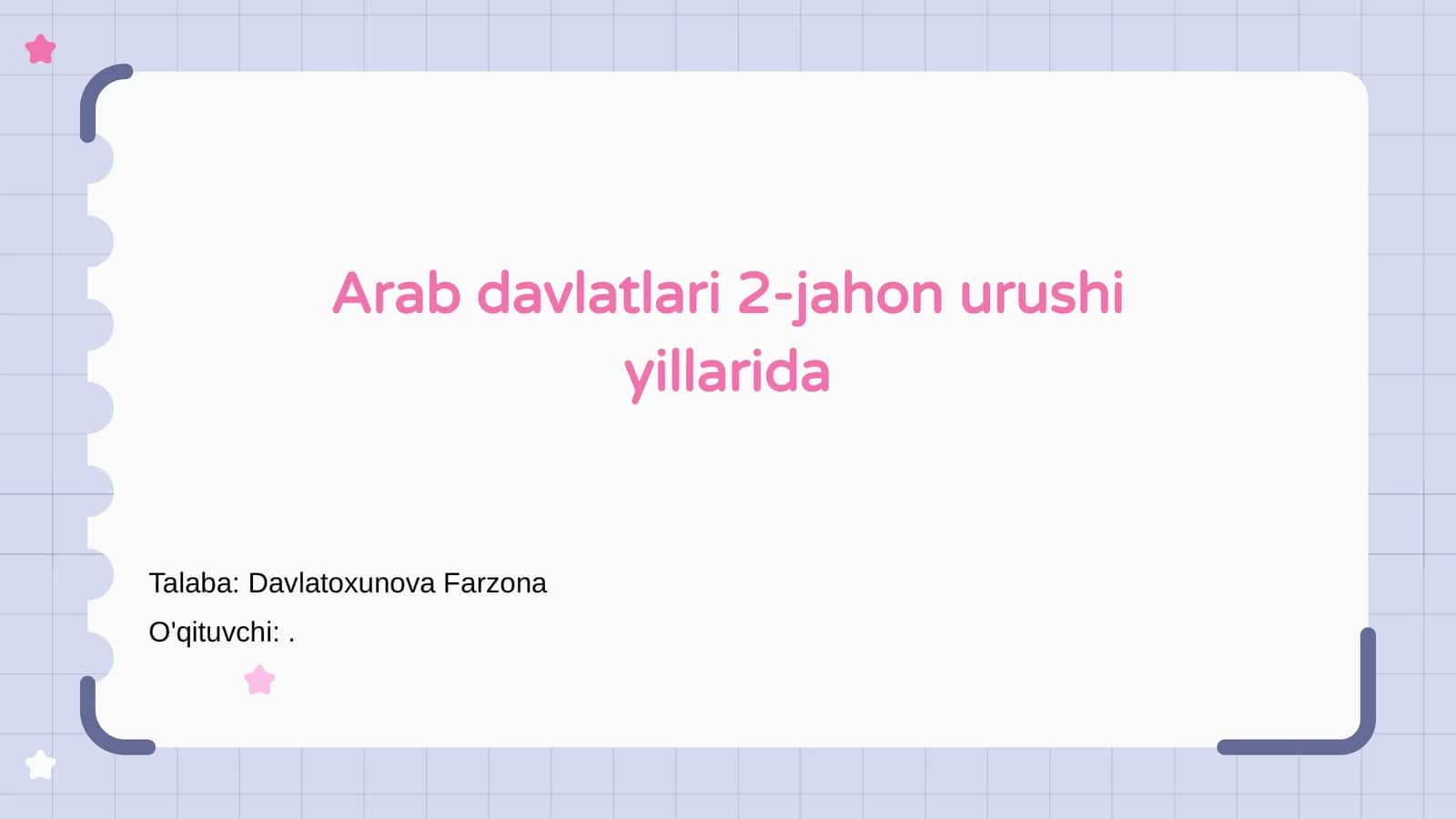 Arab davlatlari 2-jahon urushi yillarida 1