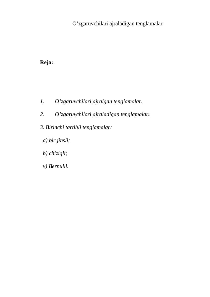 Differensial tenglamalar 1