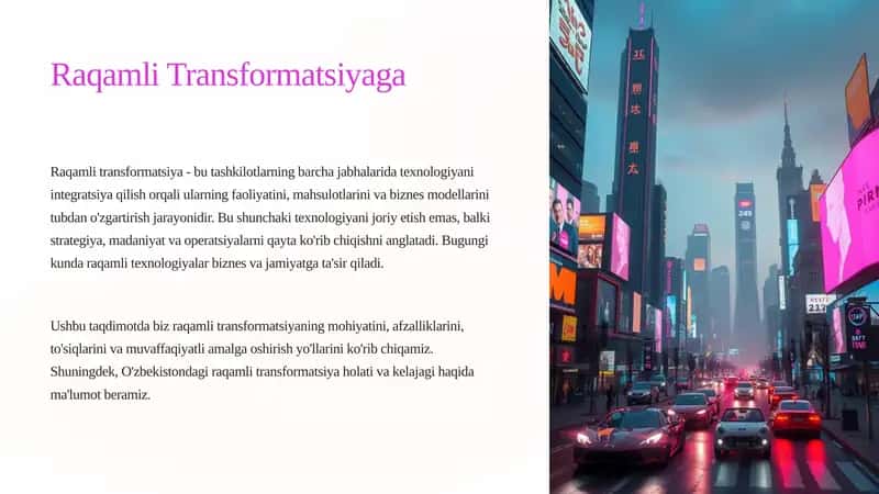 Raqamli Transformatsiyaga 1