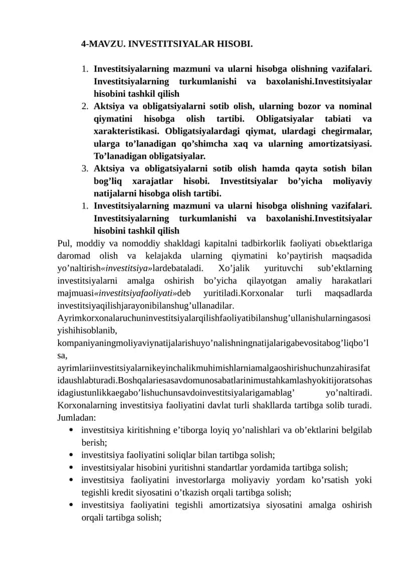 INVESTITSIYALAR HISOBI 1