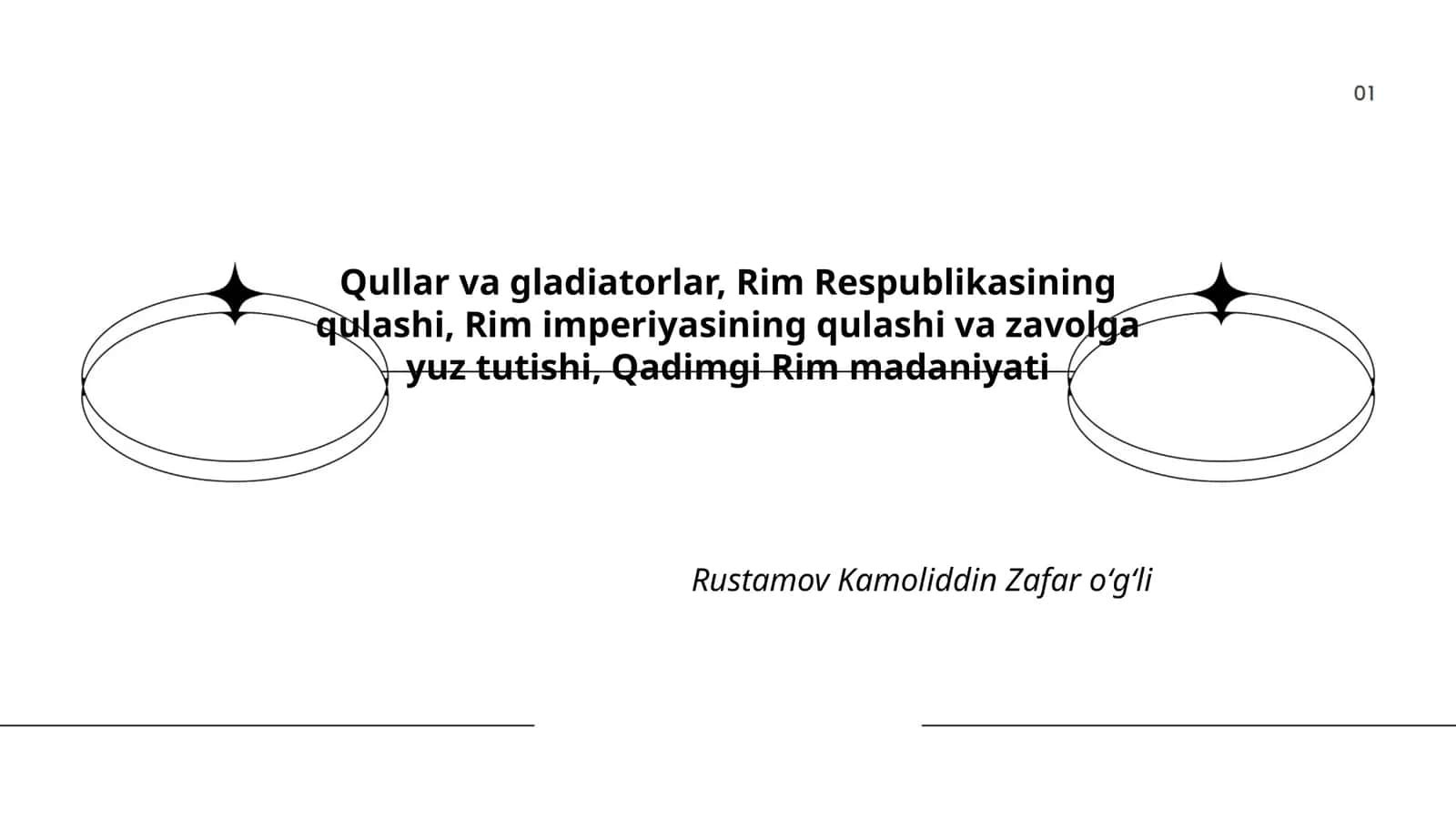 Qullar va gladiatorlar hayoti 1