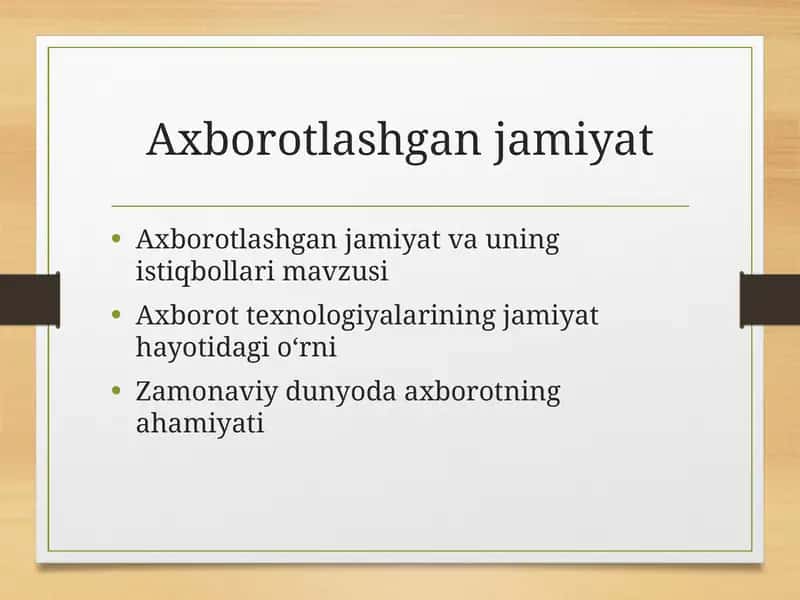 Axborotlashgan jamiyat 1
