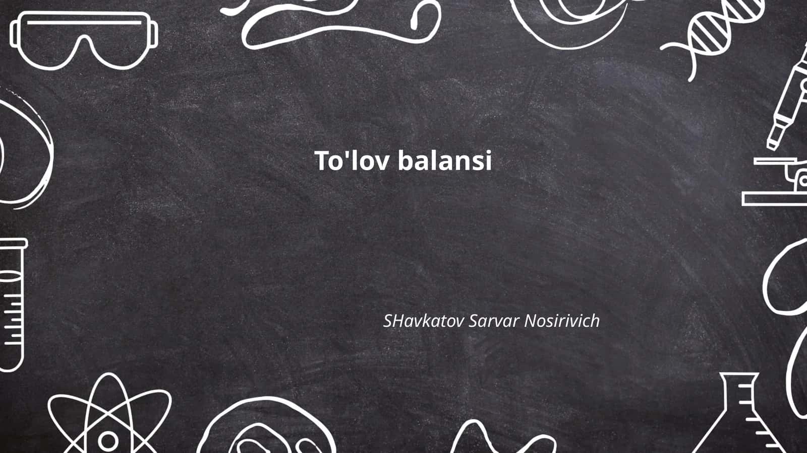 To'lov balansi 1